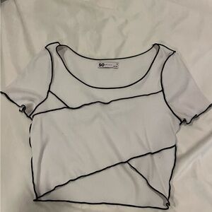 Size small white cropped shirt
